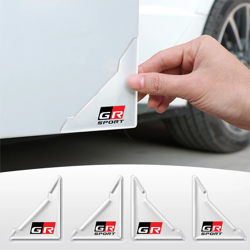 

2Pcs/set Transparent Car Door Corner Cover Anti-Scratch Protection Sticker For Toyota GR Gazoo Racing Sport Motor Car Styling