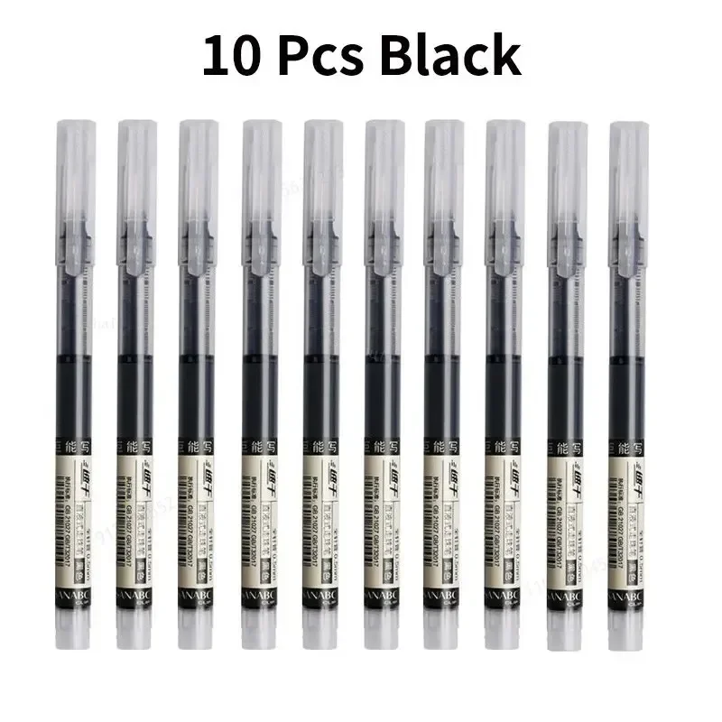 10 stks/set Levert Schrijven Pennen Vloeibare Pen Balpen Kawaii Rechte Hoge Kwaliteit Naald Type Gel Briefpapier School Kantoor