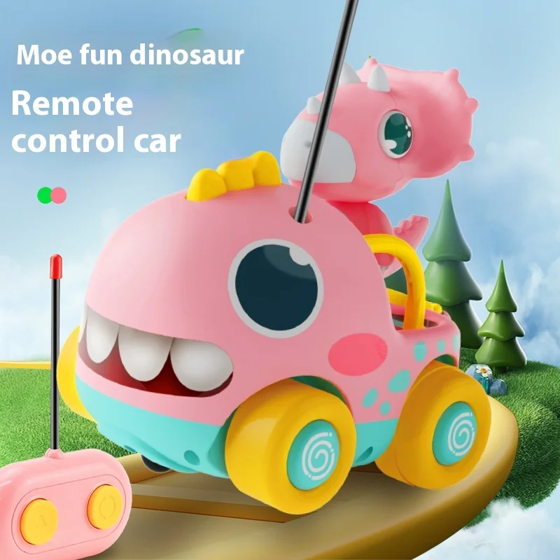 Cartoon Two-way Remote Control Car Rc Car Dinosaur Doll Car Children Tyrannosaurus Rex Electric Toy Car Children Birthday Gift