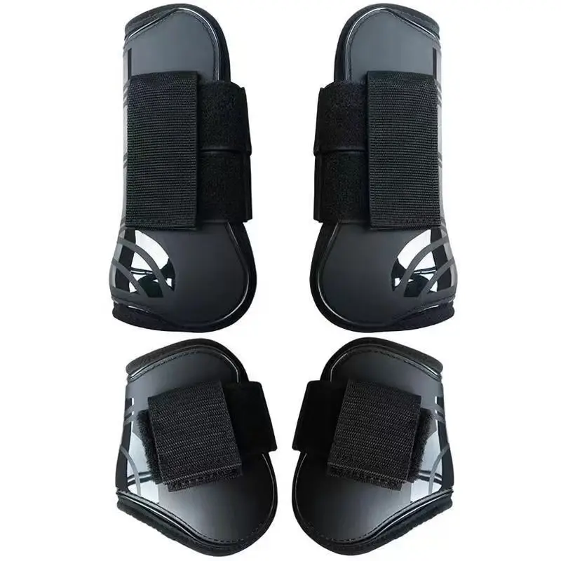 Horse Riding Tendon Boots with bell boots and knee pads sets