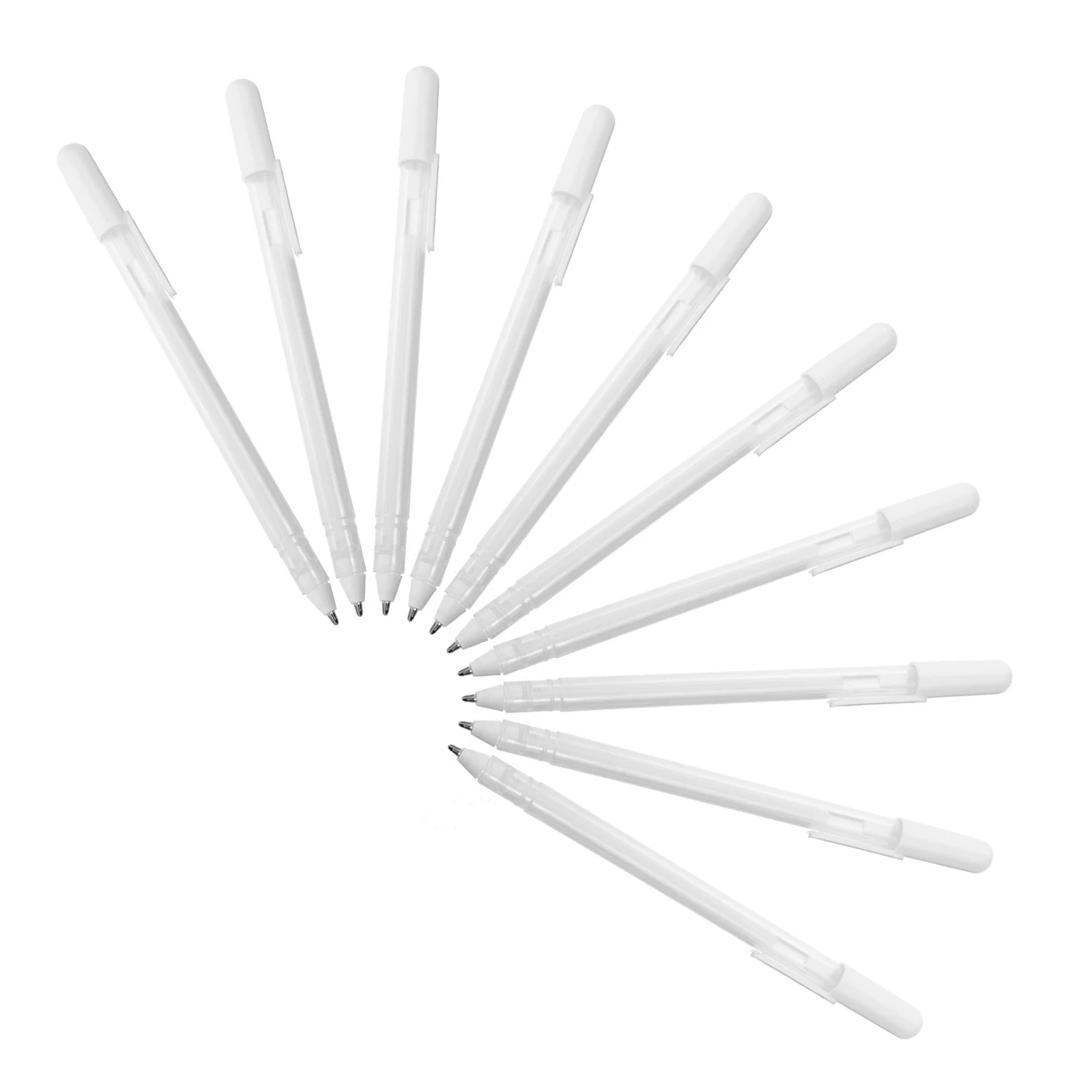 10개입 화이트 페인트 마커 펜 높은 가시성 하이라이터 블랙 페이퍼 아티스트용 드로잉 및 아웃라인 도구 화이트 마커