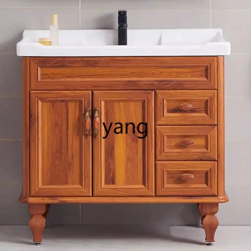 LHH carbon fiber bathroom cabinet wash basin combination integrated bathroom toilet laundry basin