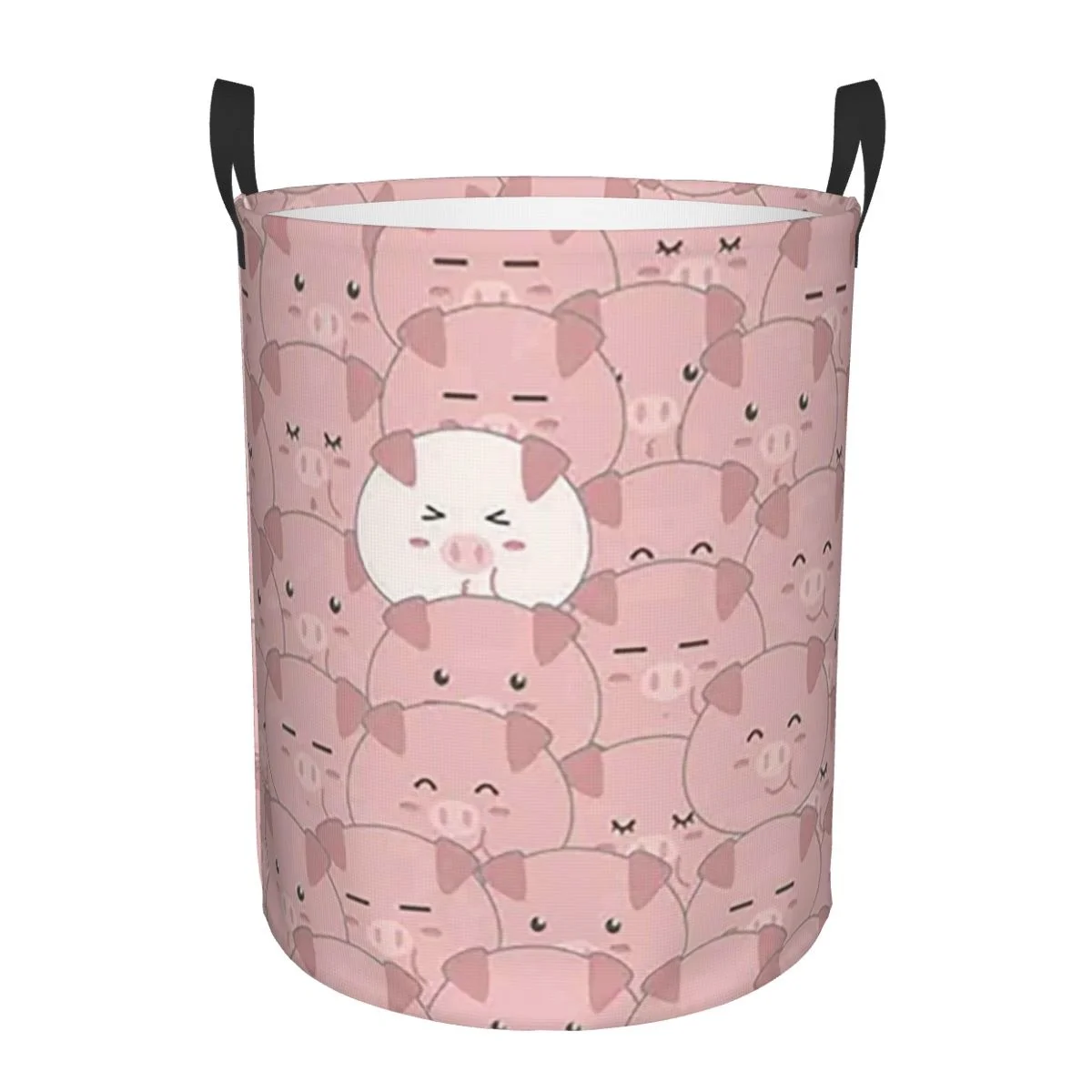 

Cute Cartoon Pink Pig Laundry Hamper Large Clothes Storage Basket Toys Bin Organizer for Nursery Home Bathroom Bedroom
