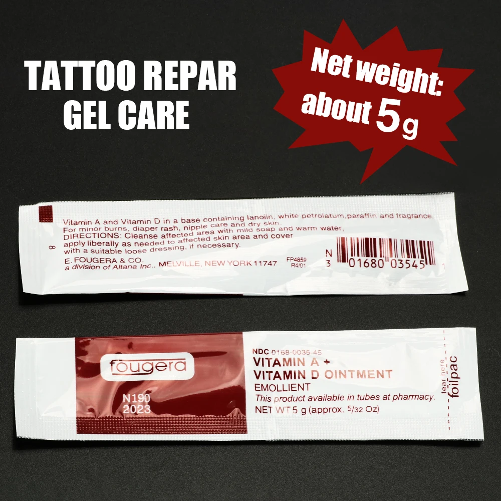 50pcs Tattoo Aftercare Cream A&D Fougera Vitamin Ointment Anti Scar Permanent Makeup Repair Gel For Tattoo Body Art Supplies