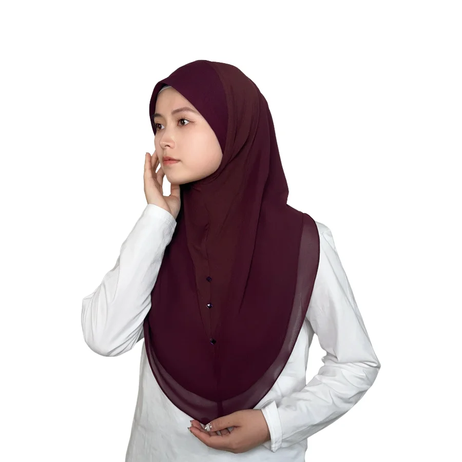 

Готовый хиджаб, мгновенный шарф, шифоновый амира, женский мусульманский платок с бриллиантами, повязка на голову, шали, тюрбан, никаб, шарфы Nikab