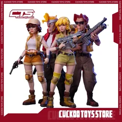 Tunshi Studio 1/12 Metal Slug 3 Fiolina Germi Eri Kasamoto Action Figure Model 6'' Female Soldier Moveable Body Doll Full Set