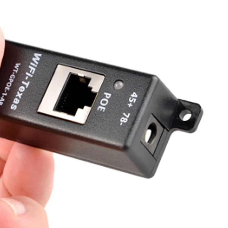 Passive Single Port Gigabit Poe Injector LED Indication Data And Power Mode A & B Shared All 4 Paired Durable