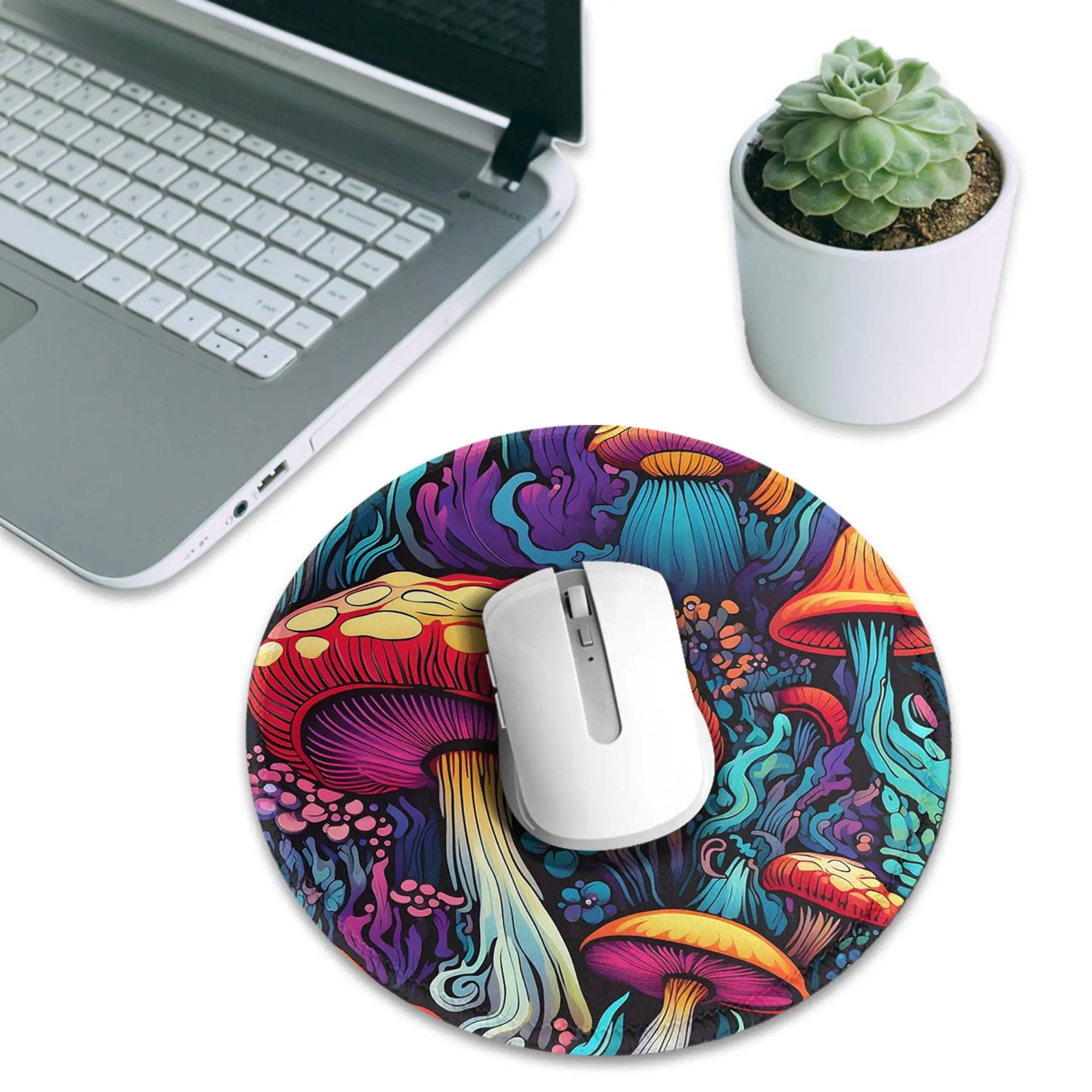 Acid Trippy Weird Psychedelic Mushroom Mouse Pad Computer Keyboard Mouse Mat Gamer Laptop Desk Mat Office Accessories Table Mats