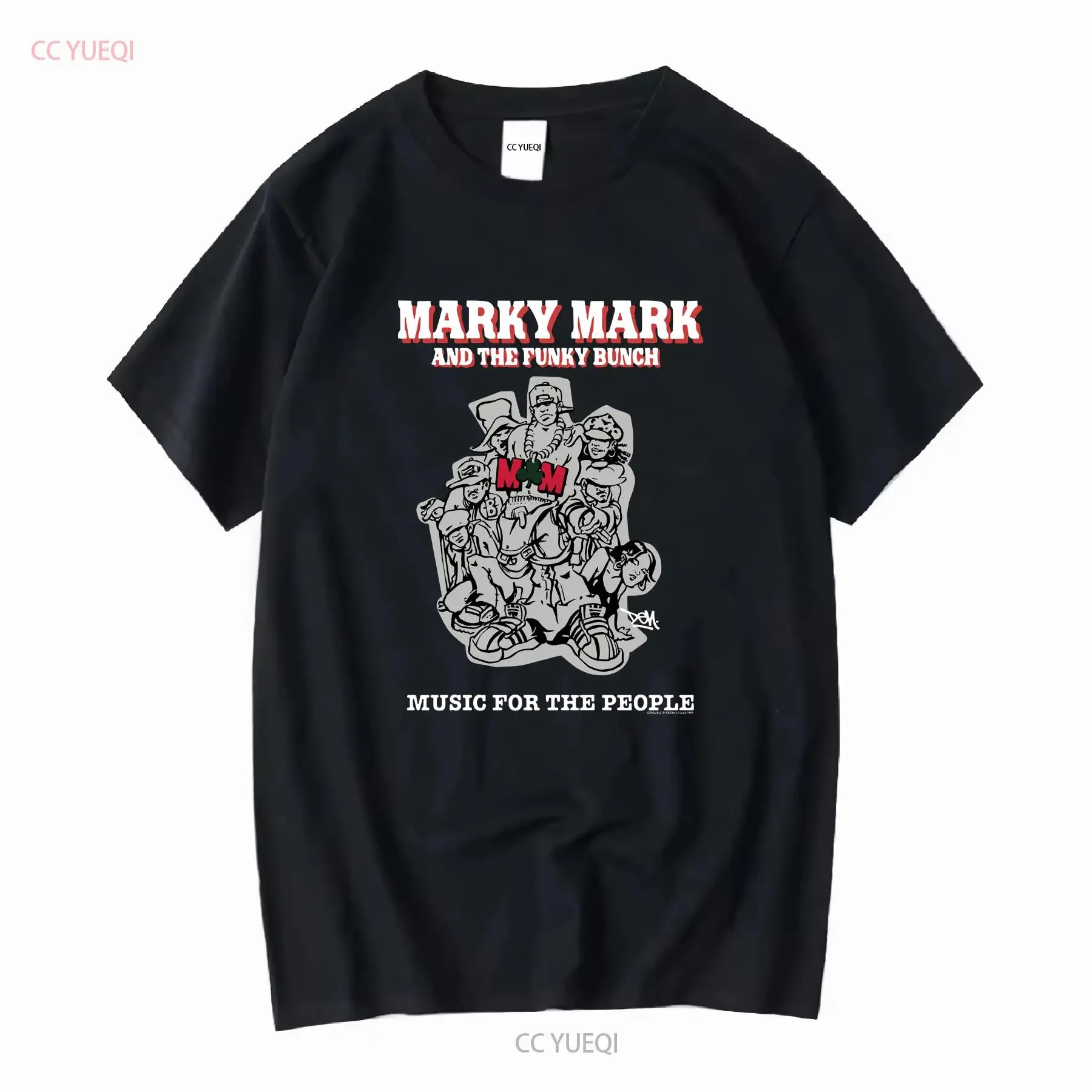 1991 Marky Mark The Funky Bunch Euro Tour Vintage Rap camiseta 90s 1990s hip hop vintage lavado streetwear versátil elegante