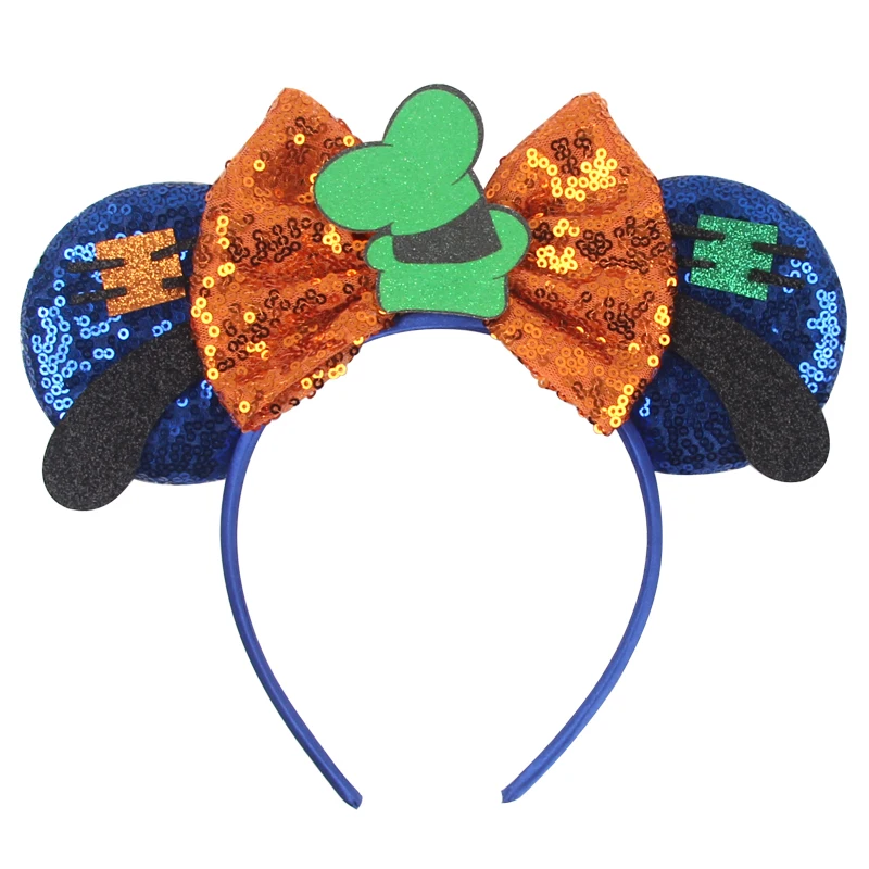 2026 Neuer Stil Mickey Minnie Ohren-Haarband mit Pailletten-Schleifen für Mädchen, Erwachsene und Kinder, Halloween-Party Cosplay Haaraccessoires, Prinzessinnen-Haarband