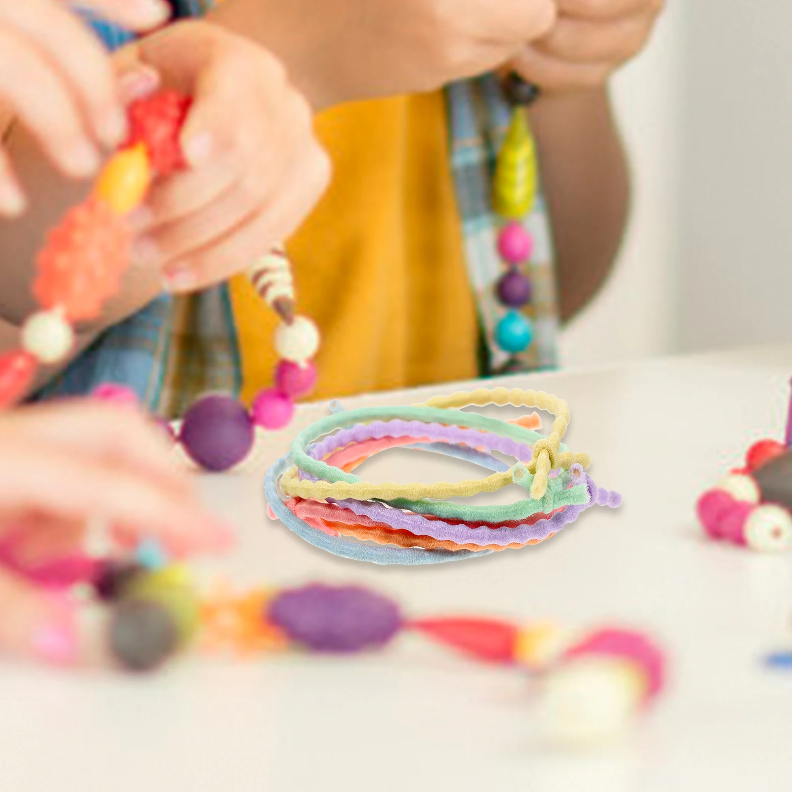 

6Pcs Colorful Elastic Hair Tie Cord DIY Stretchy String for Jewelry Beading Bracelet Making Elastic Thread Necklace Craft