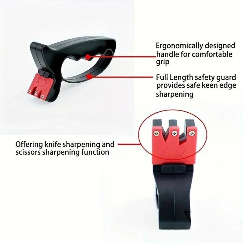 2026 new Lightweight Ergonomic Multi-Function Knife and Scissors Sharpener,V-Grind Sharpening System, Right-Handed, with Manual