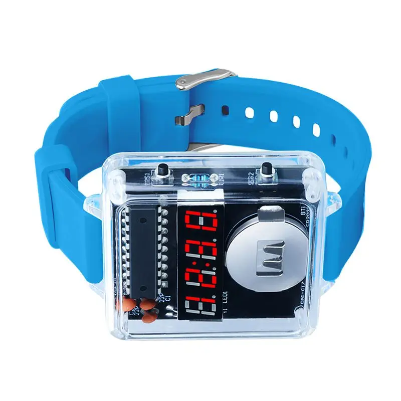 4 Digit LED Display Soldering Practice Kit Micro Controller DIY Clock Kit For Electronic Beginners School Student-A55K
