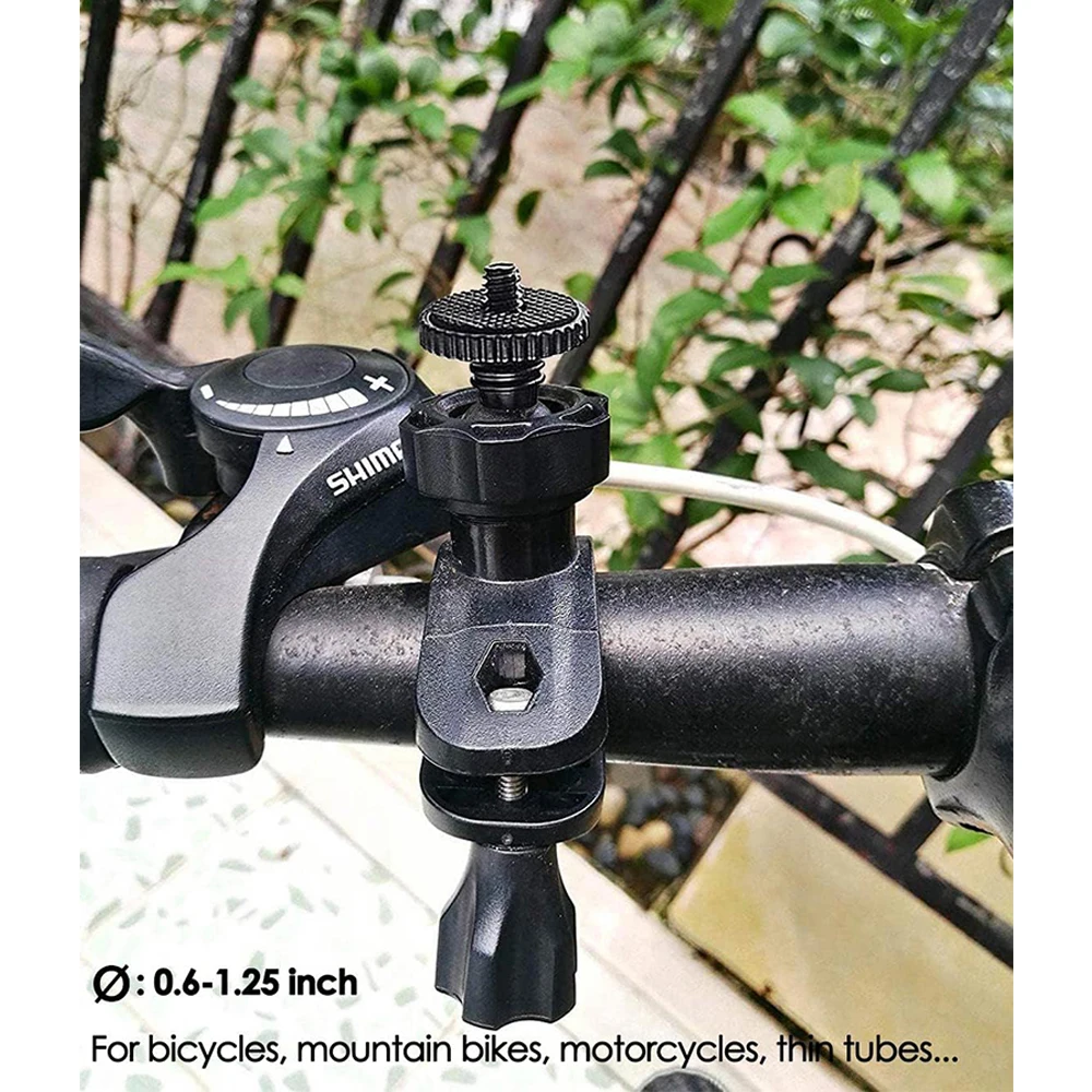Handlebar Clamp Mount Motorcycle Bike Pole Mount For GoPro Hero 13 12 11 10 9 8 DJI Osmo Action 5 Pro 3 4 Cameras Insta360 X3 X4
