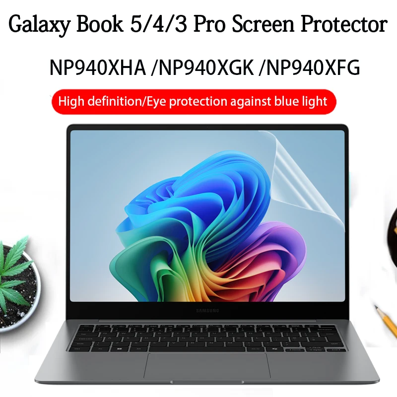 For 14-inch Samsung Galaxy Book 5/4/3 Pro NP940XHA Computer Screen Protector NP940XGK Laptop NP940XFG High Definition Gloss Film