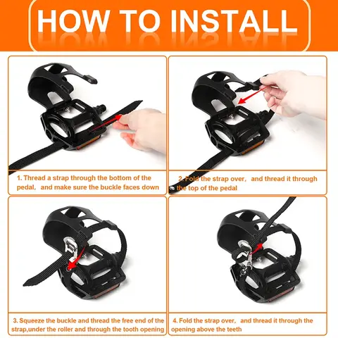 BUCKLOS PD-B329T इनडोर स्पिनिंग बाइक पेडल 9/16 इंच माउंटेन बाइक पेडल टो क्लिप के साथ इनडोर व्यायाम साइकिल पेडल बाइक पार्ट 8 best sales पेडल क्लिप - №6