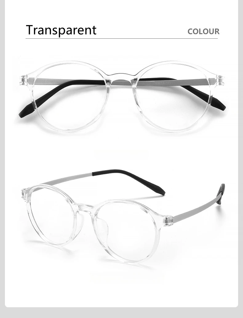 YIMARUILI Ultraleichte Retro Runde Titanlegierung Brillengestell Männer und Frauen Flexible TR90 Optische Brillen 3050 – Detail 14