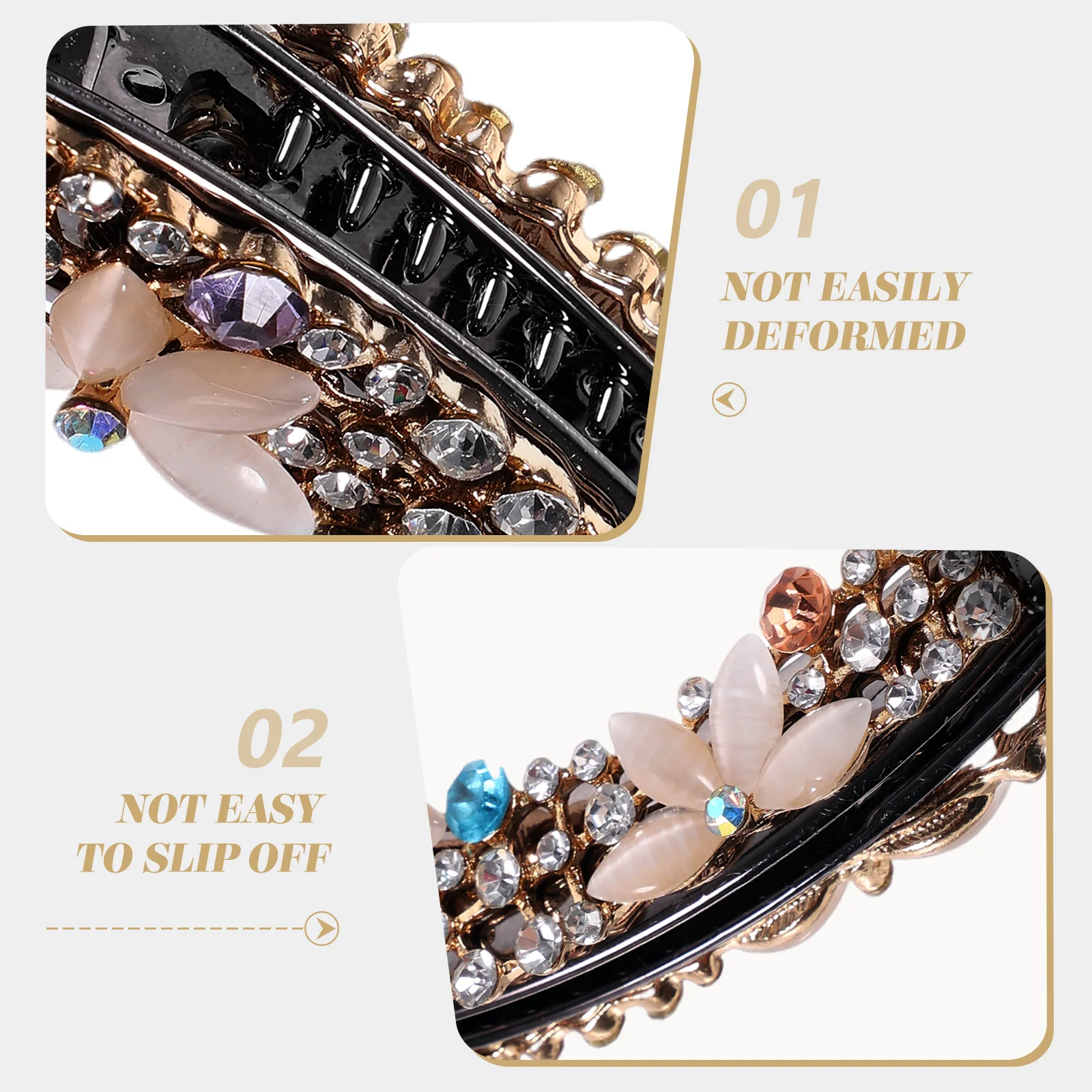 

Rhinestone Clips Accessories Purple Ponytail Holder Styling Tool Thick Banana Clips For Fine Hair Hair Comb