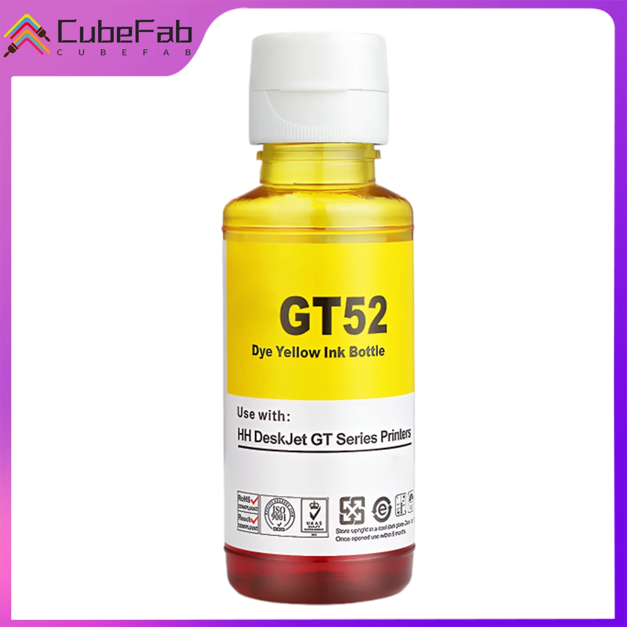 حبر إعادة تعبئة GT51 GT52 GT53 لحبر HP GT51 GT52 GT53 للطابعة HP الذكية 450 455 500 510 515 516 519 530 559 GT5810 GT5820