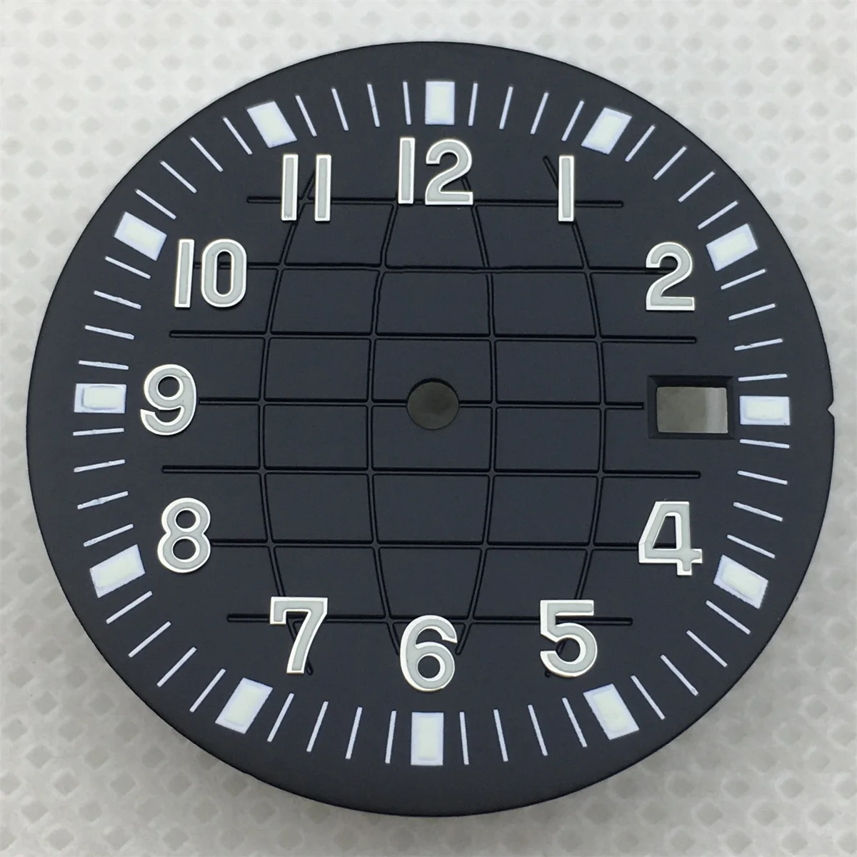 33mm watch dial Black blue green brown grey C3 luminous dial with NH35 movement watch parts