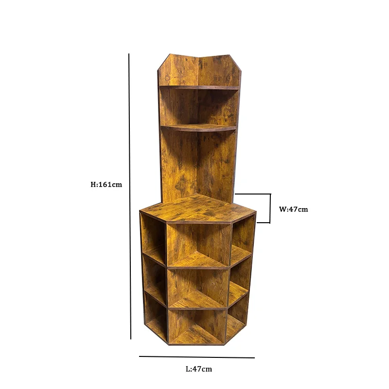 Modern solid wood corner lockers, storage racks for living rooms and bedrooms