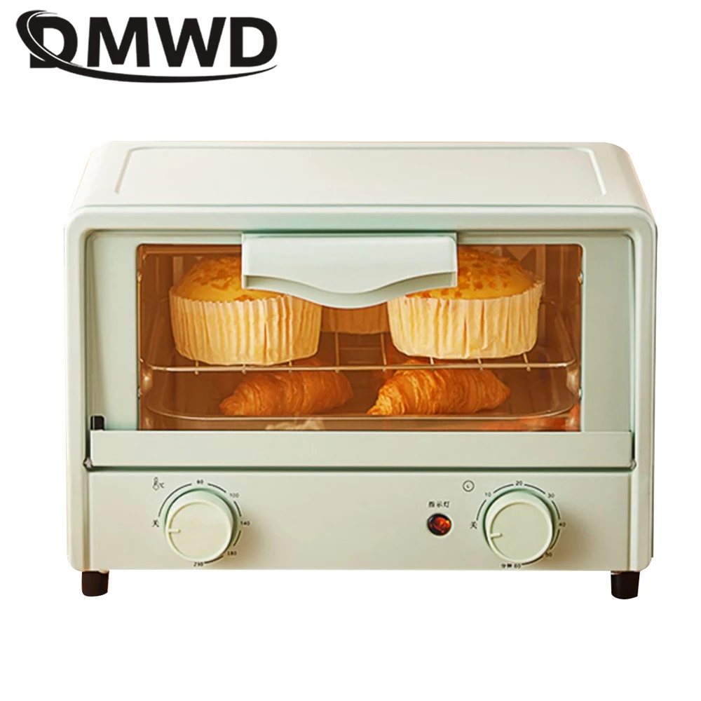 DMWD 14L Mini Electric Baking Oven 220V Home Pizza Oven Baking Tools For Cakes Chicken Wing Temperature Control Timing