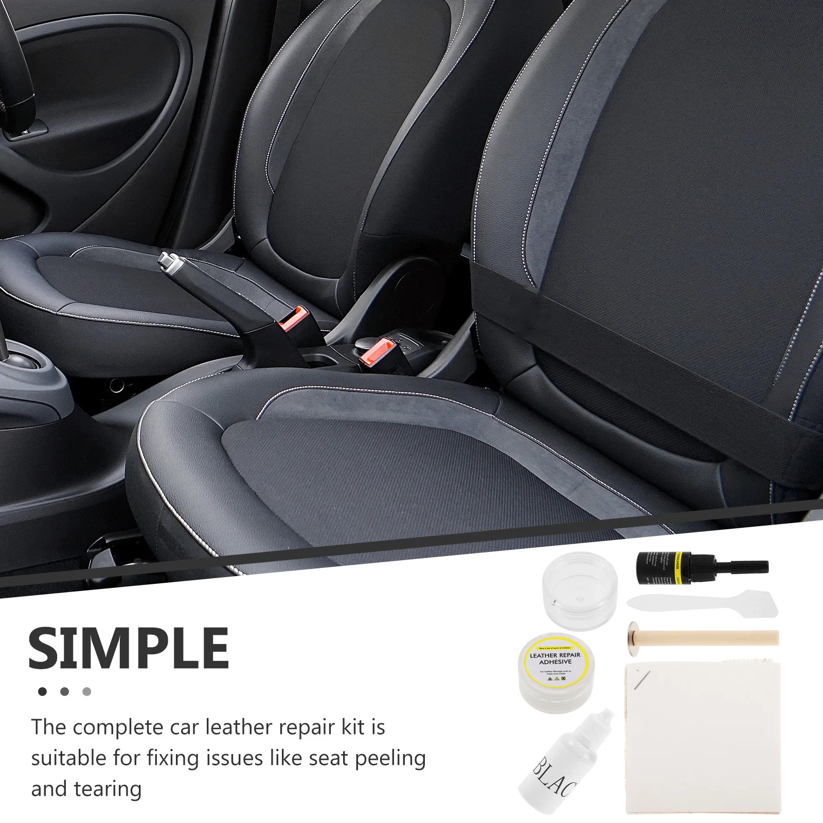 

1Set Car Repair Kit Multifunctional DIY Tool for Repairing Car Seat Peel Tear Rejuvenation Repair