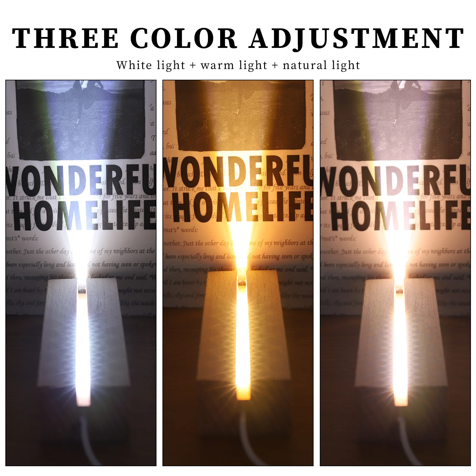 1-10PCS LED Wood Light Display Crystal Wooden Light Base Stand Acrylic Light Plate Base USB Wooden Base for Resin Art Lights