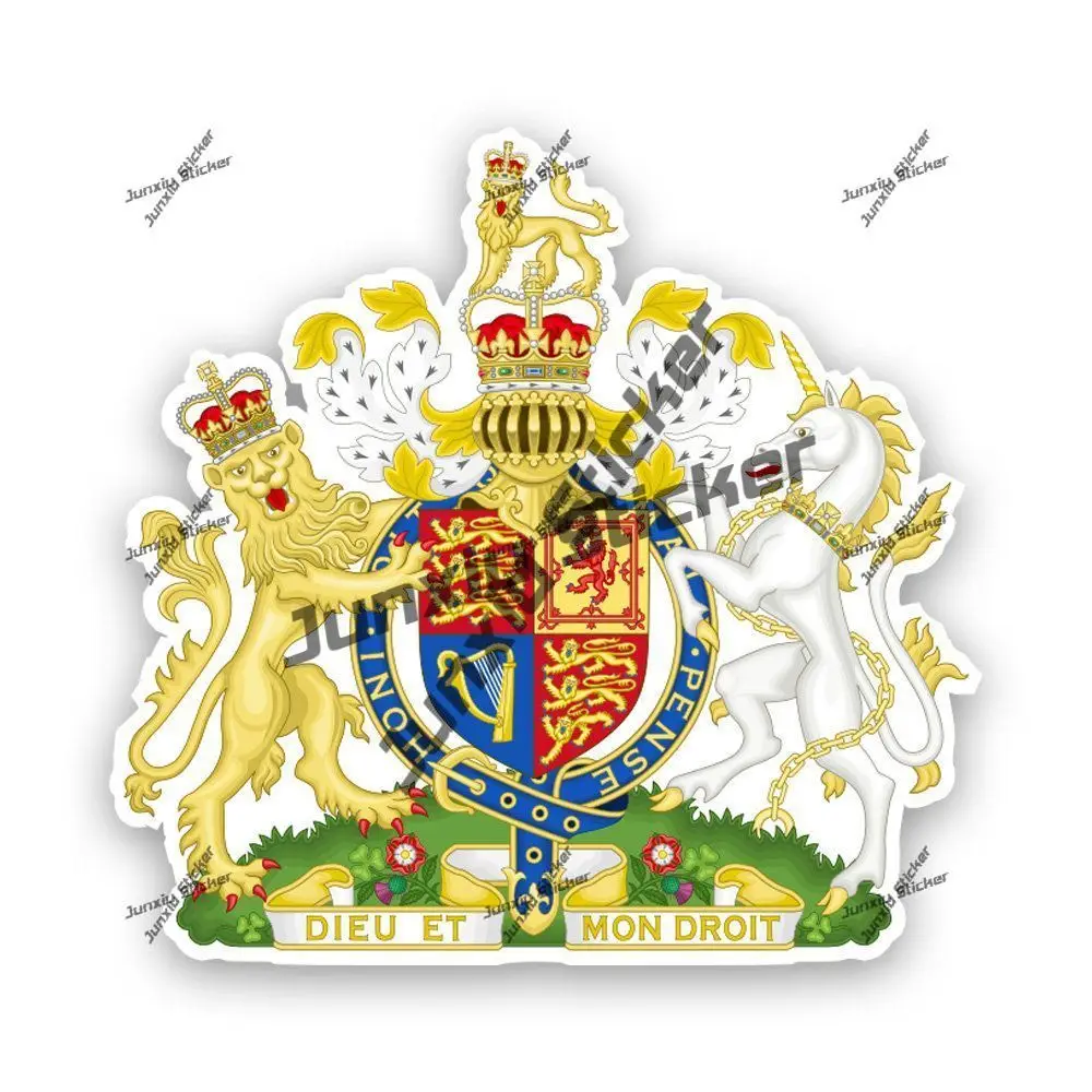 British Royal Coat of Arms Sticker UV Protected United Kingdom Flag Decal Decor for Motorcycle Off Road Waterproof Stickers