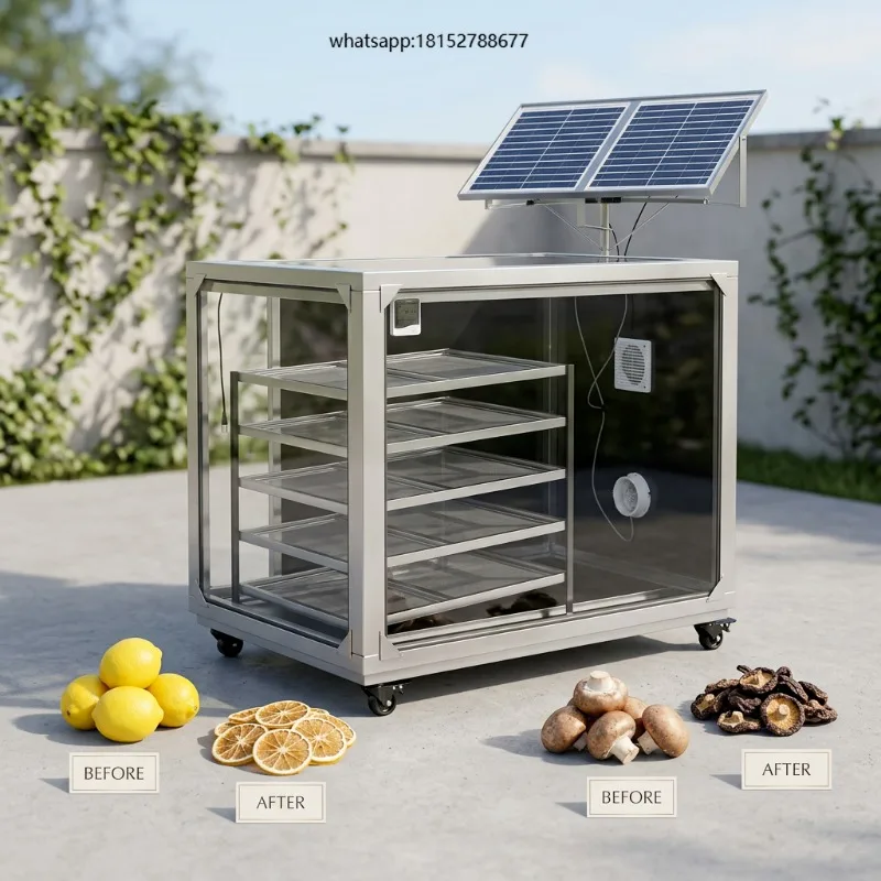 Multifunctional Low Cost Practical Commercial Solar Fish Fruit Drying Machine  for Fruit and Vegetable