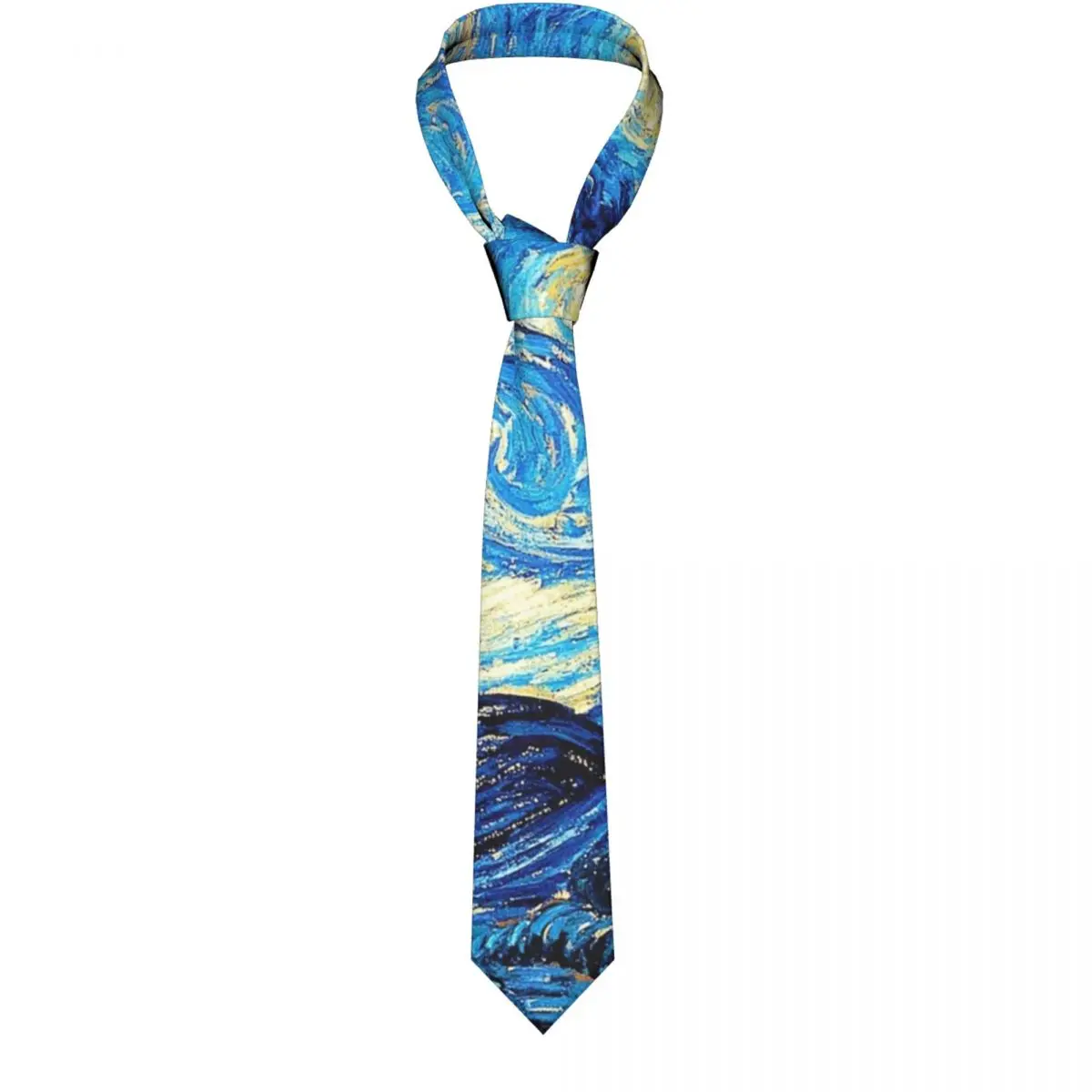 Van gogh gravata noite estrelada 8cm design pescoço laços acessórios formal para homem blusa cravat