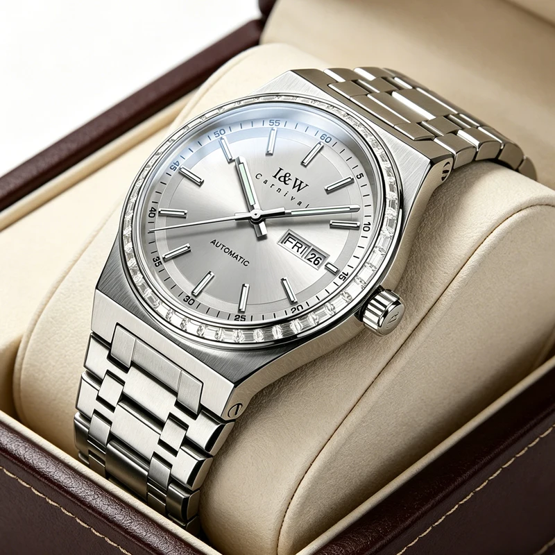 

IW New Gray Dial Sport Men Watches Luxury Automatic Watch For Men Japan Miyota Mechanical Sapphire Glass reloj hombre