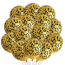 30pcs Leopard Spots Latex Balloons Leopard Print Spotted Balloons for Zoo Animal Party Jungle Kid Baby Birthday Party Decoration