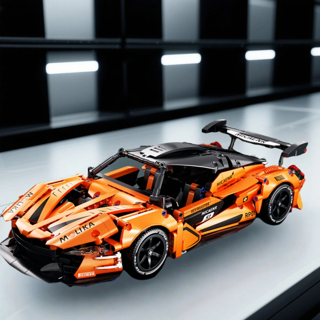 2025Hot 1200 + قطعة 1:14 التقنية P1 سوبر سباق السيارات اللبنات نموذج سوبر سيارات رياضية الطوب لعب للأولاد هدايا #2