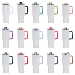 1200ML Sublimation Blank Tumbler Stainless Steel Car Cup Coffee Mug Large Capacity Water Bottle 40OZ Vacuum Thermos Bottle DIY