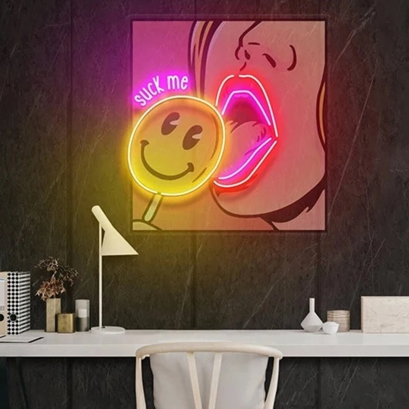 Imagem -05 - Art Wall Neon Lights para o Quarto Sinal Led Estético Sexy Girl Sala de Jogos Home Decor Presente de Aniversário