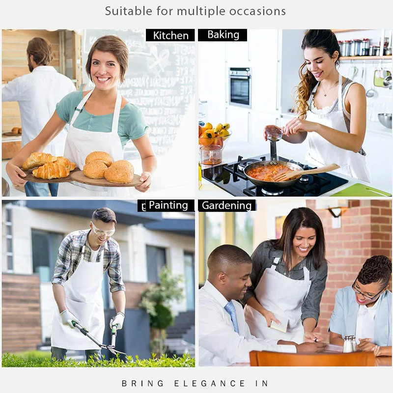 Kok Schort 2/1pcs Chef Keuken Werkschort voor Catering Hotel Kantine Bakken Cafe Bakkerij Nagelsalon Huishoudelijke schoonmaak Koken