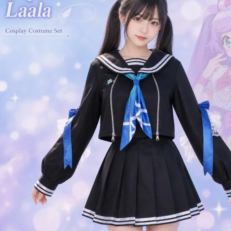 

Kawaii JK Set Arcana Fortune Mate New Event Outfit With Wig Pleated Skirt Uniform Japanese School Uniform Dress Wigs 코스프레 Game