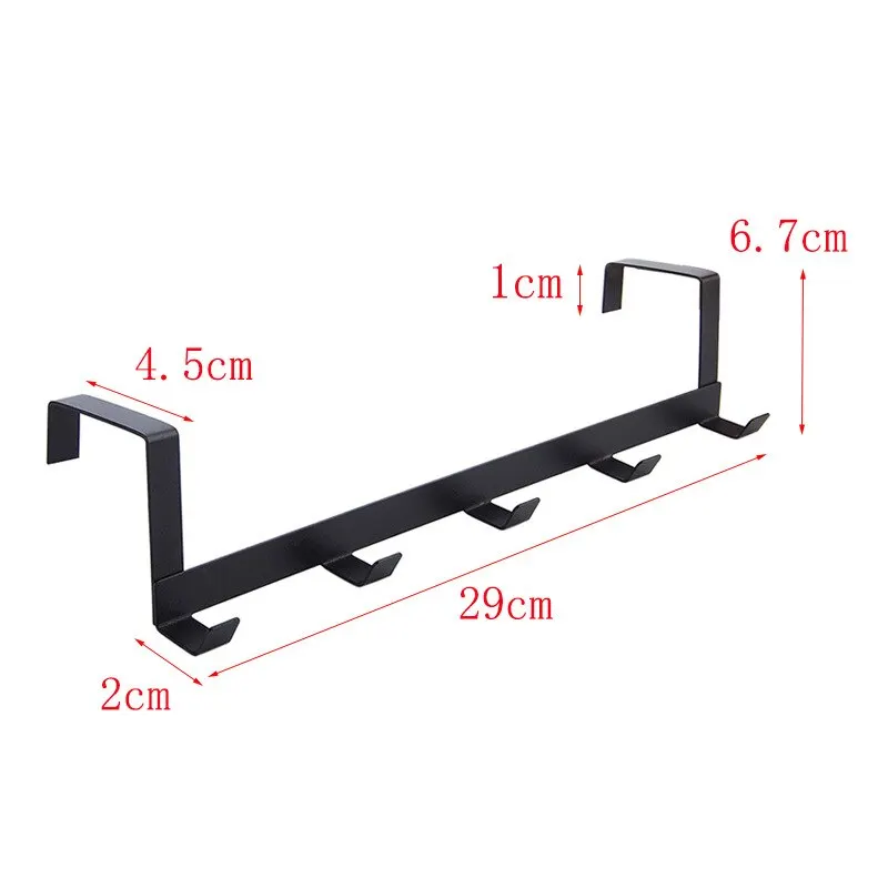 Haken über der Tür, 5-Haken, für Zuhause, Badezimmer, Organizer, Kleidung, Mantel, Hut, Handtuchhalter, Badezimmer, Küchenzubehör – Detail 10