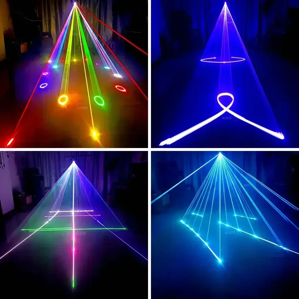 Projecteur laser d'animation RGB 1W-5W, application pour téléphone Apple et Android, programmation DMX, DJ, mariage, Noël, éclairage de scène