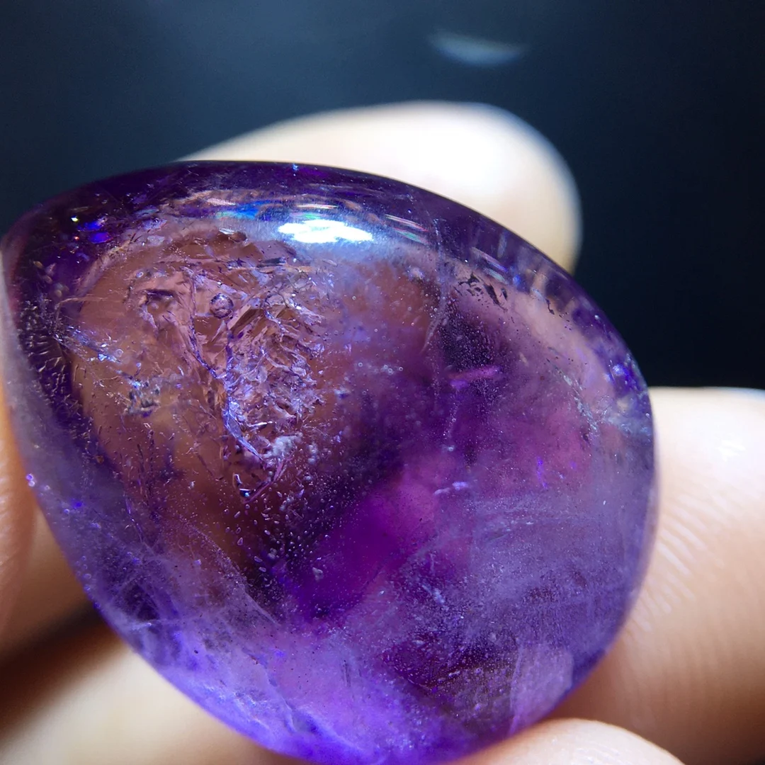 

Natural Purple Super Seven 7 Rutilated Quartz Pendant 23.5/18.5/14mm Necklace Crystal Genuine AAAAA