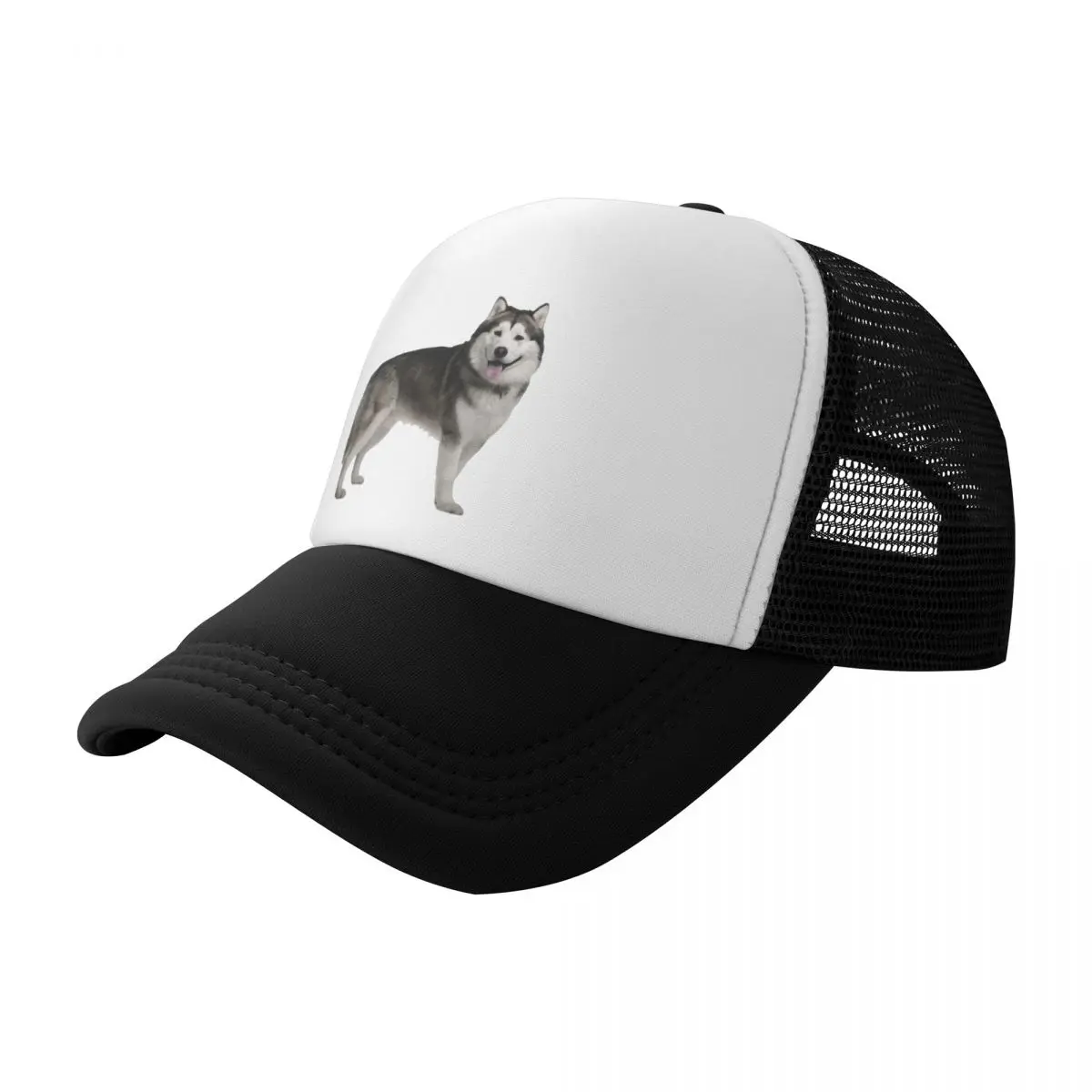 Fashion Siberian Husky Trucker Hat Men Women Personalized Adjustable Unisex Alaskan Malamute Dog Baseball Cap Hip Hop