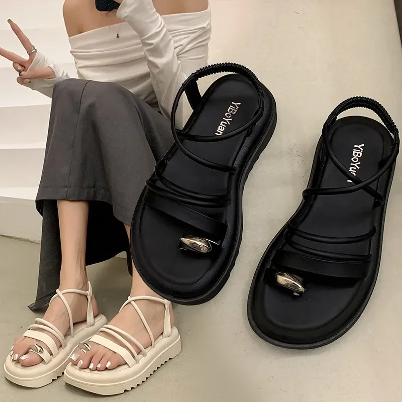 Gladiator Sandals Women 2024 Summer New Fashion Trend Platform  Shoes for Women Open Toe Casual Roman Sandals Zapatos De Mujer