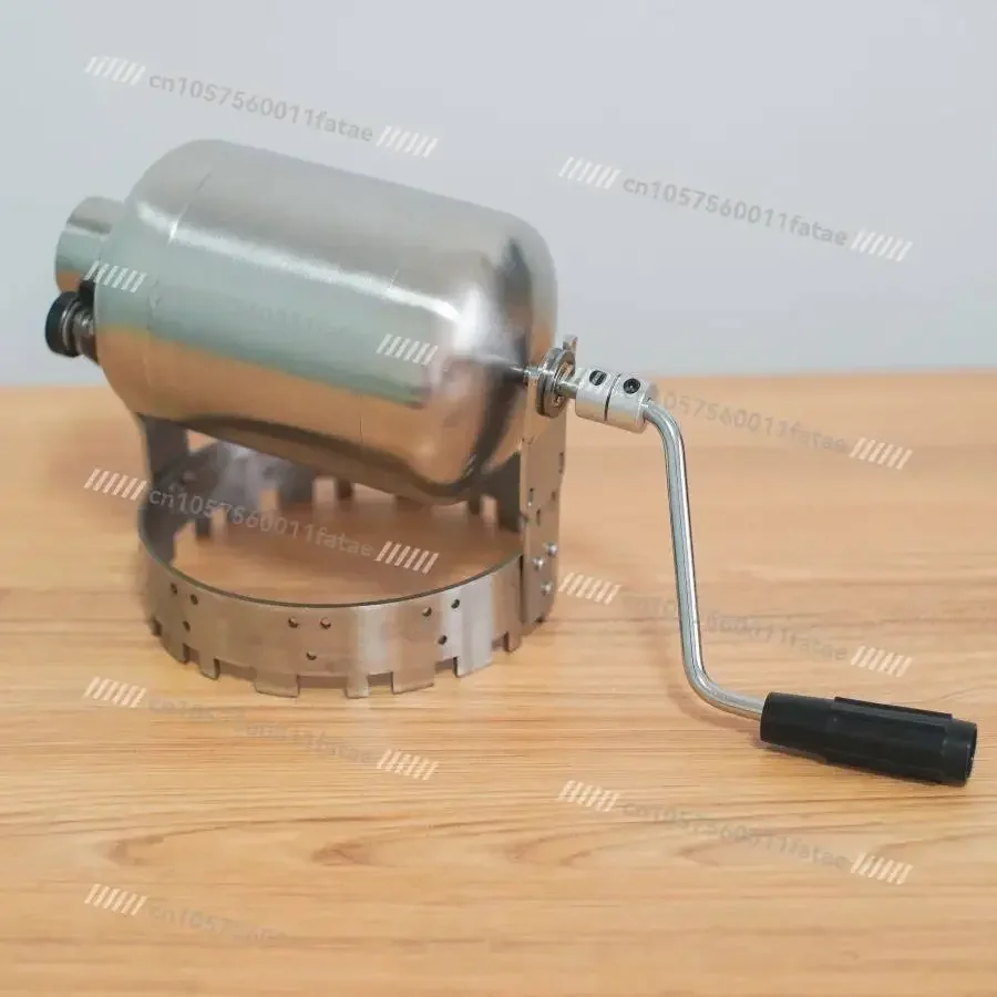 Commercial Coffee Bean Roaster Hand Crank Manual Roasting Machine with Mesh Net for Home Use