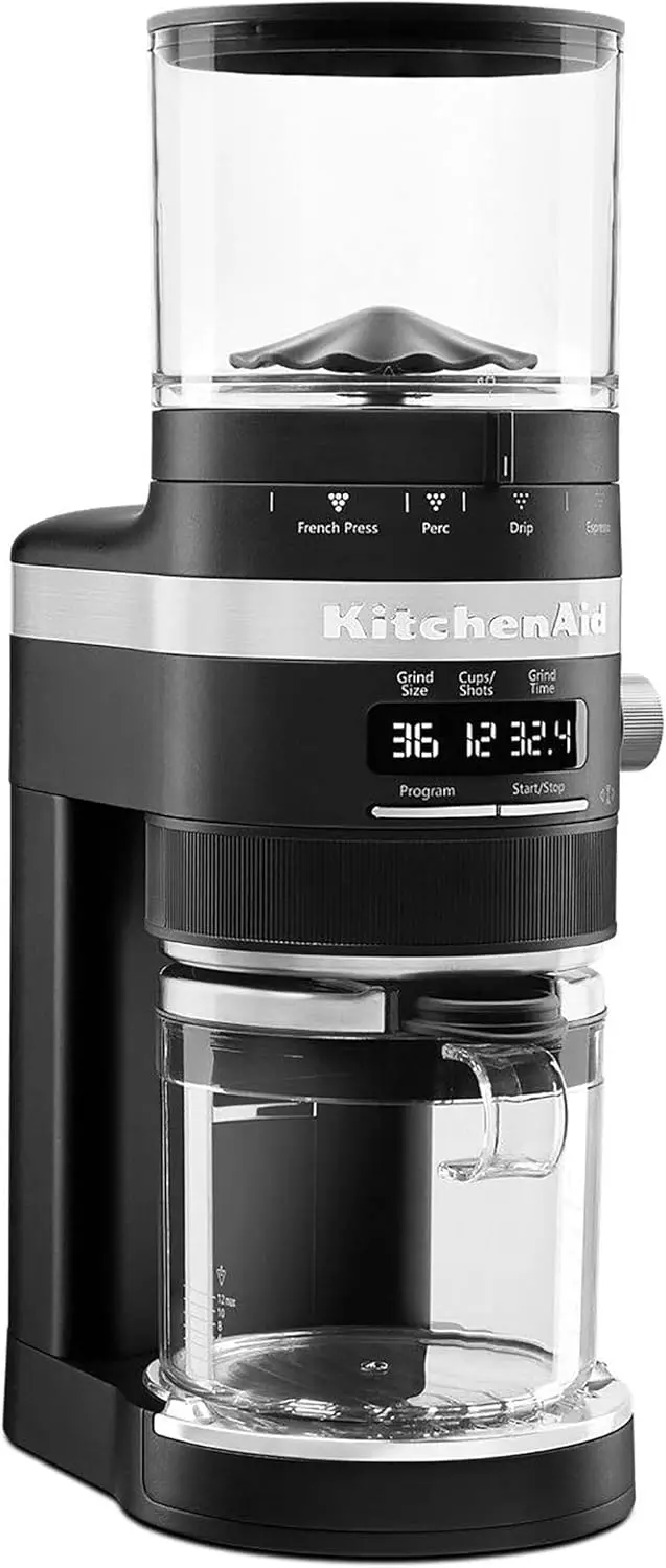 Burr Coffee Grinder - KCG8433 - Black Matte, 10 Oz