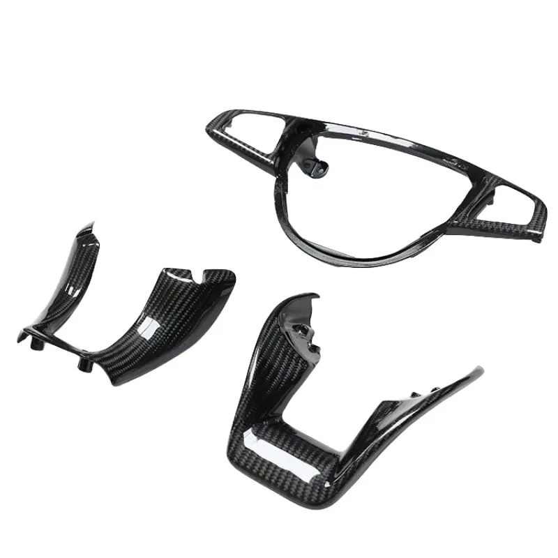 

Для A B C E CLASS W205 C200 C63 CLA GLA Накладка на руль из углеродного волокна Замена автомобильных аксессуаров Крышка рулевого колеса