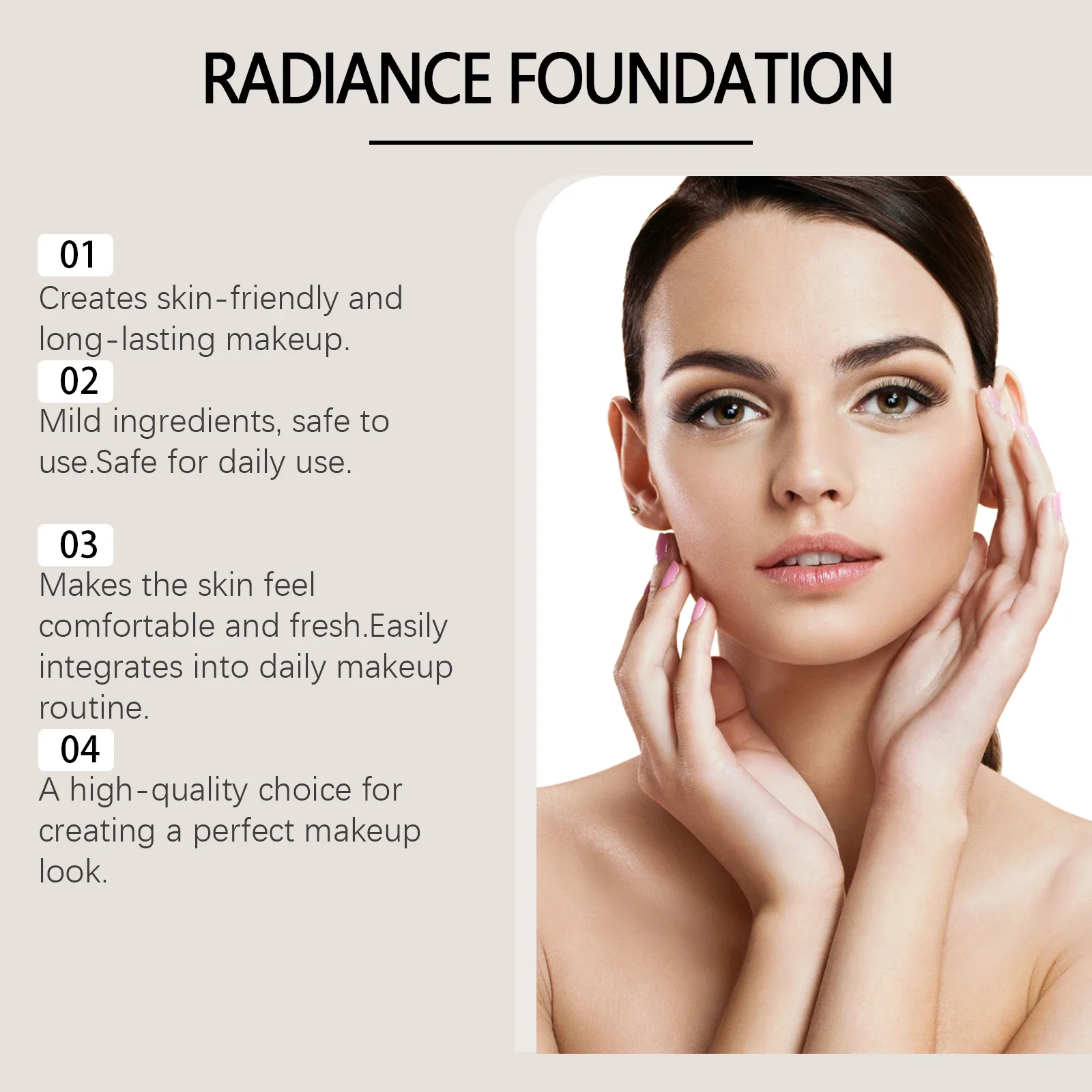 コンシーラー リキッド ファンデーションは顔に潤いを与え、明るくし、ニキビ跡をカバーし、メイクを落とさずにベースメイクを実行します。