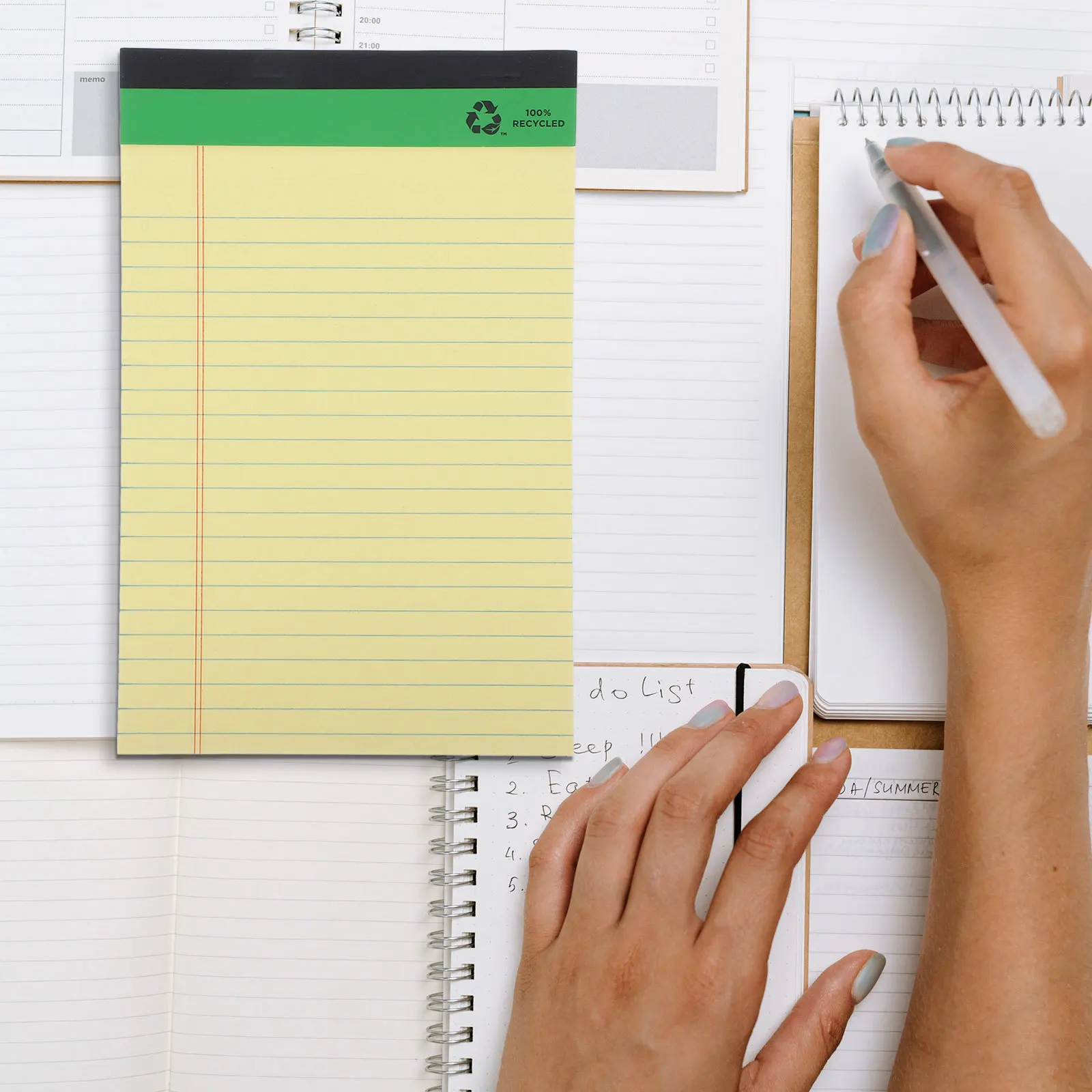 2Pcs Tragbare Memo Pad A5 Zerreißbaren Zeitplan Notebooks Notizbuch Büro Schule Reise Planer Tagebuch A5 Plan Notebooks