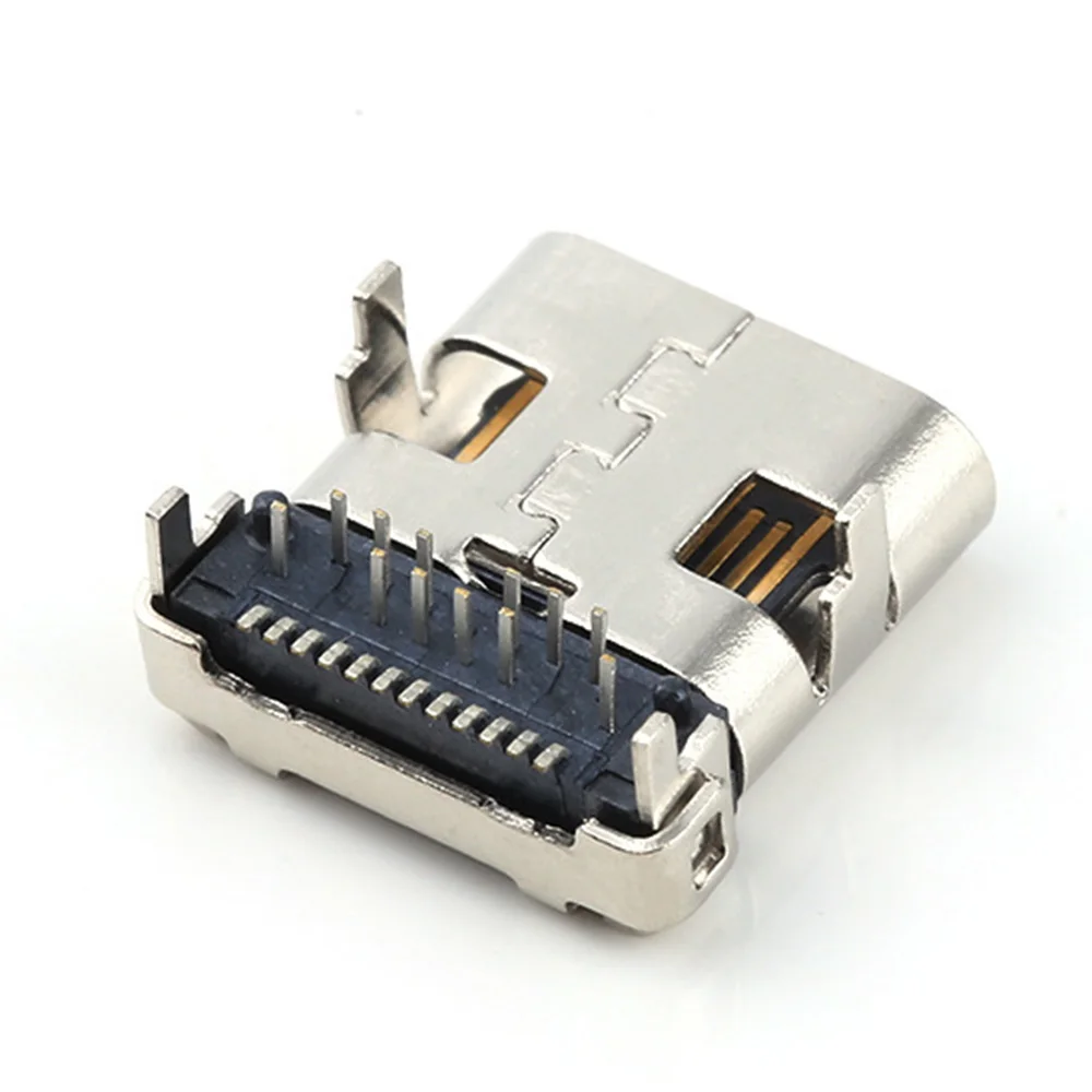 5PCS 24Pin SMT Socket Connector Micro USB Type C 3.1 Female Placement SMD DIP For PCB design DIY high current charging