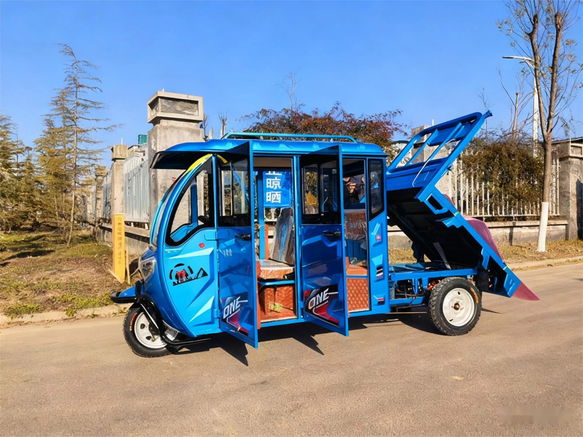 Electric Motorized Cargo Tricycles Wholesale Price 3 Wheels Brushless Motor 60V Electric Motorcycle 1000w with Cabin Trike - view 3